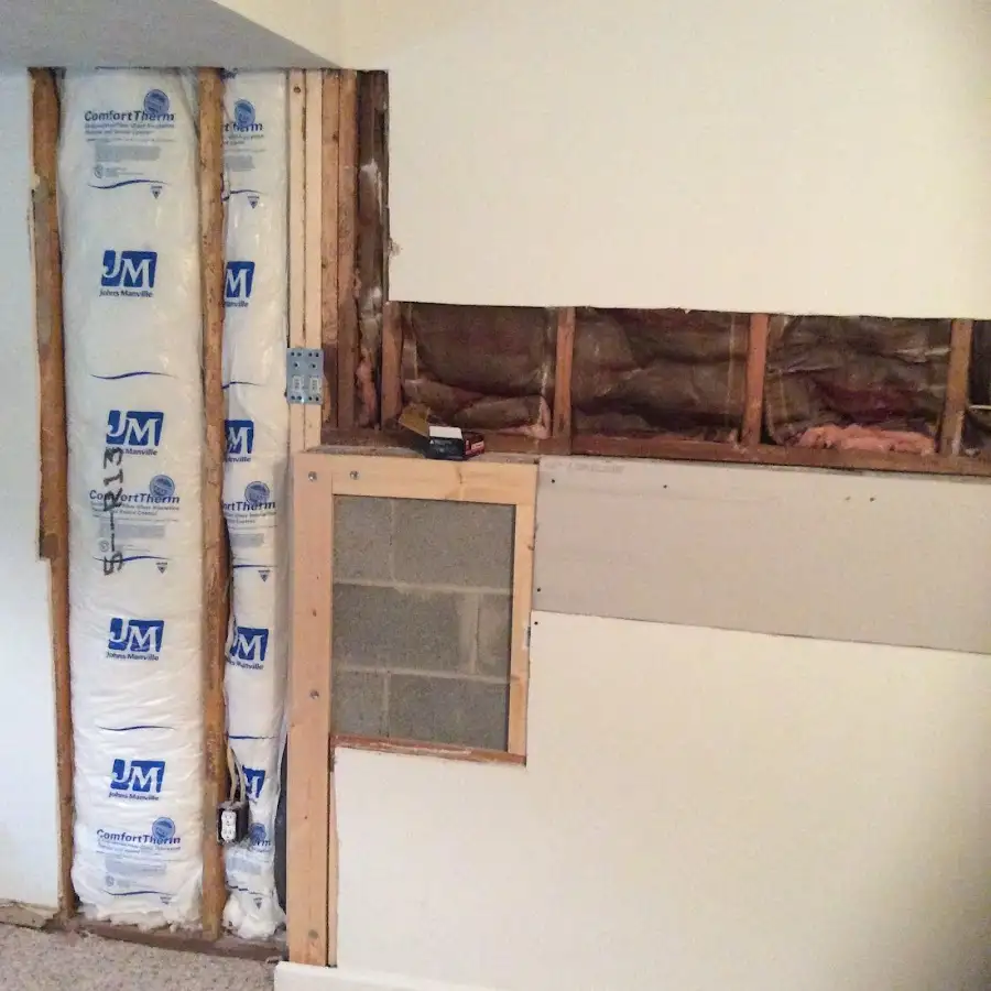 Wall insulation replacement during Contents Cleaning & Restoration in Manassas Park